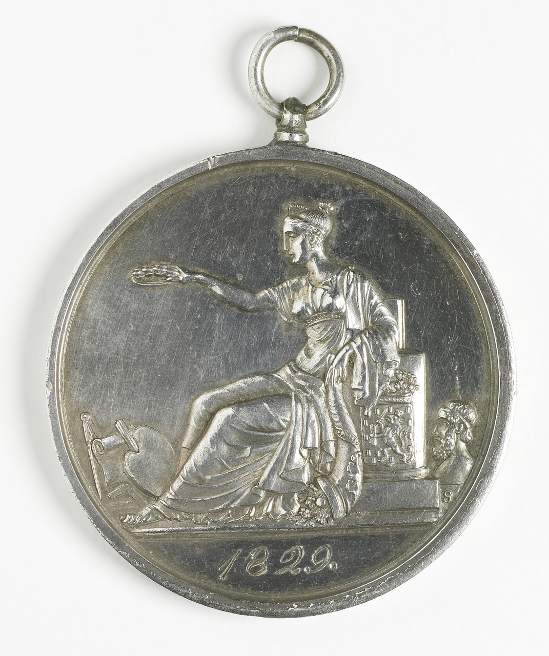 Beloningspenning vanwege de koning voor A. de Landmeter, 1829, Simon